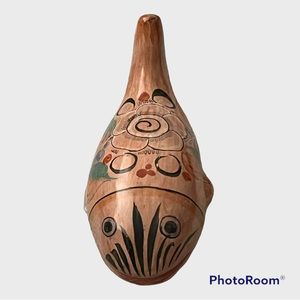 Vintage Mexican Tonala Pottery Folk Art Fish